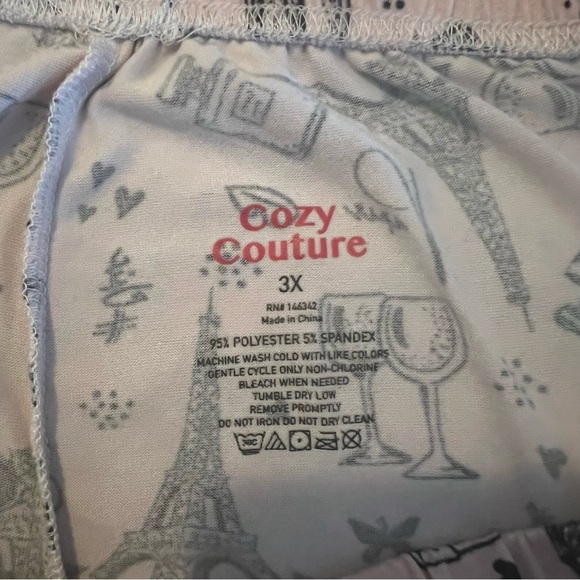 Cozy Couture Black and Pink Women's Sleepwear Set size 3X - Picture 5 of 6